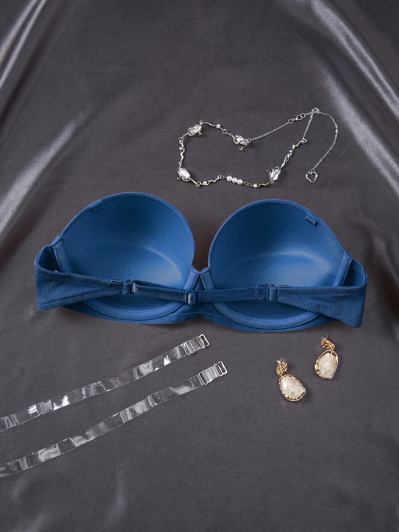 Ecomilky Women's Strapless Bra, Full Cup, Underwire, Supportive, Push-up, Comfortable, Soft, Seamless, Comfortable, Underwire, T-shirt Bra, Side Wings Ecomilky Women's Strapless Bra, Full Cup, Underwire, Supportive, Push-up, Comfortable, Soft, Seamless, Comfortable, Underwire, T-shirt Bra, Side Wings