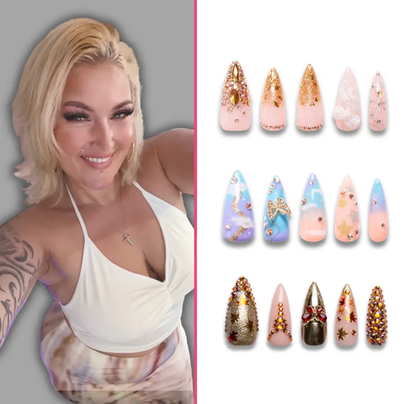 @Kymieann x Lovful Creator Collab Series Luxurious Press on Nails Custom #SohoChic