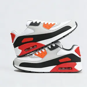 Men's Breathable Lace-Up Running Sneakers with Air Cushioning and Durable Sole Casual Comfortable tennis shoes