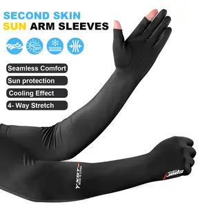 Breathable Ice Silk Arm Sleeves with Thumb Hole, UV Sun Protection Cooling Sleeves, Unisex for Men Women, Ideal for Outdoor Sports & Daily Use