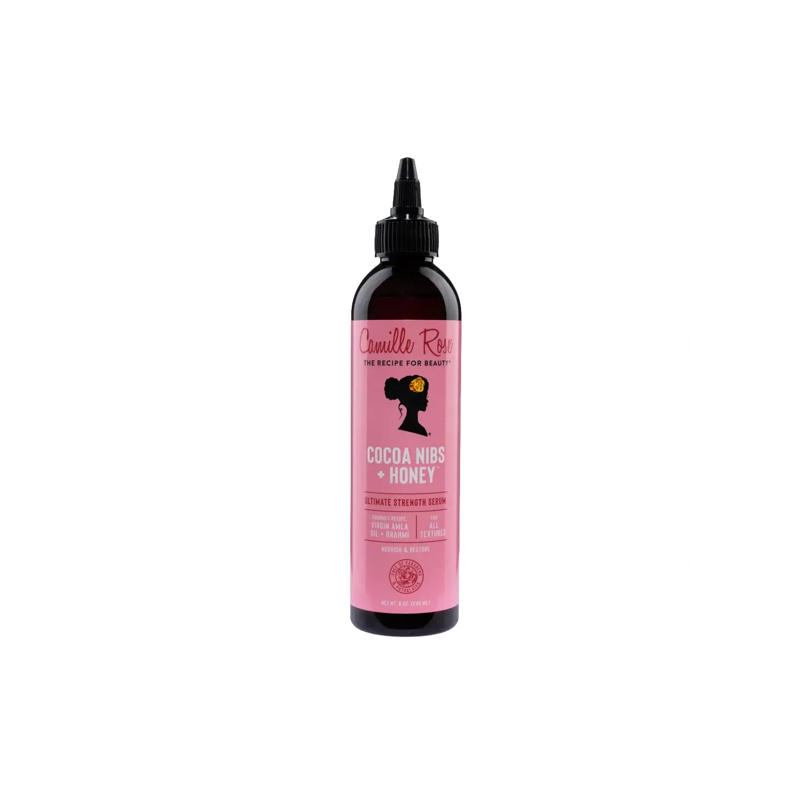 Camille Rose Cocoa Nibs & Honey Ultimate Growth Haircare Serum - Organic Hair Oil Treatment with Coconut Blend, Biotin, Olive, Tea Tree, for Dry Hair Moisture, 8 oz
