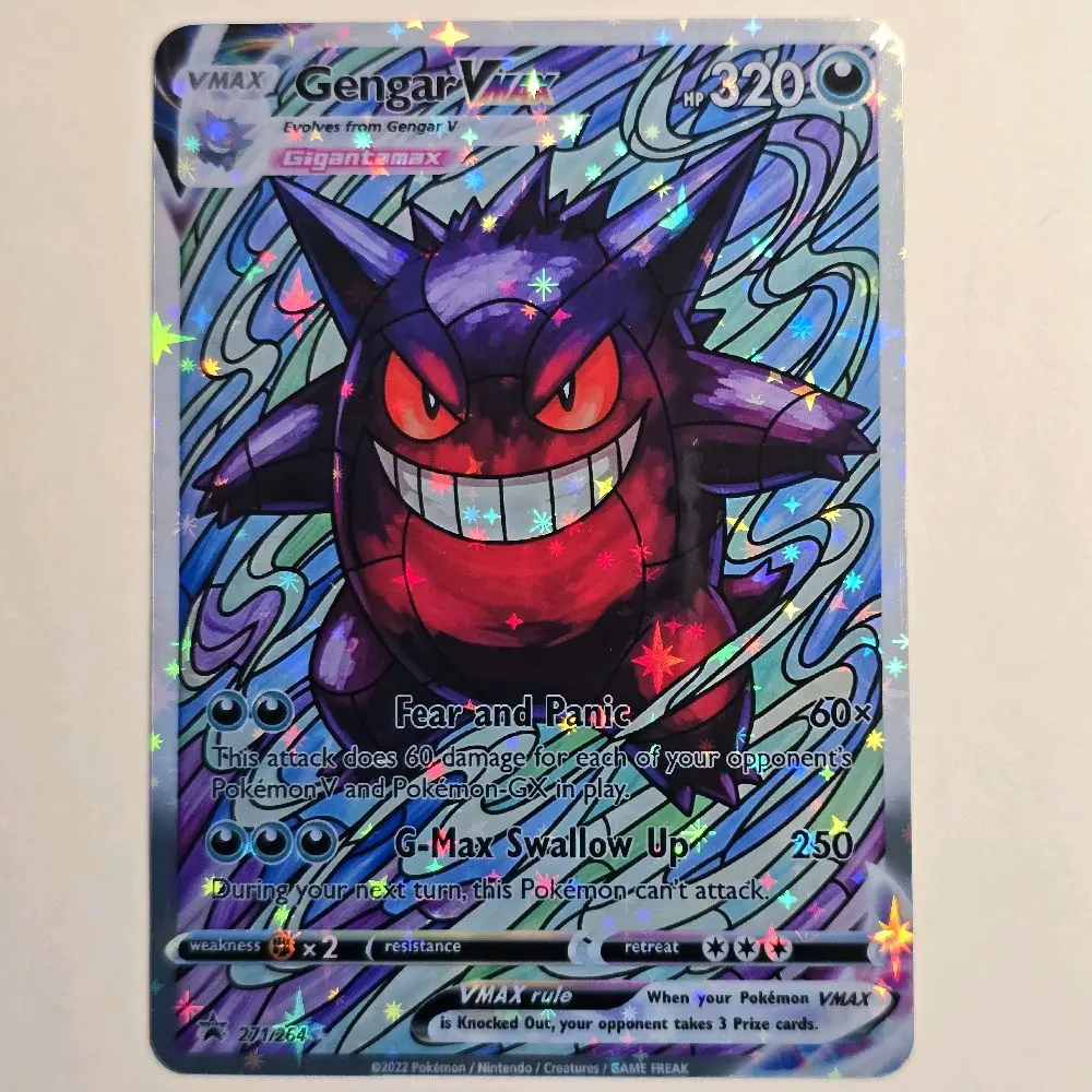 pokemon cards gengar vmax V & - 157/264 Fusion Strike With exclusive backgrounds tailored for Pokmon enthusiasts Pokemon Card Gengar VMAX Rare