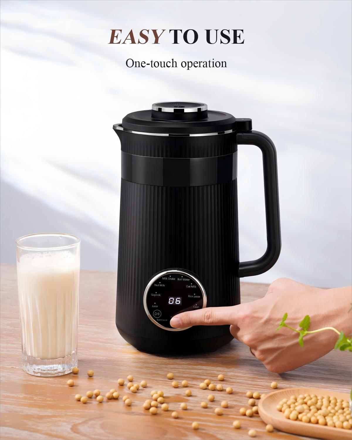 32oz Automatic Soy Machine for Homemade Almond, Oat, Coconut, Soy, Plant Based Milks, Delay Start/Keep Warm/Self-Cleaning