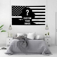 Black and White American flag