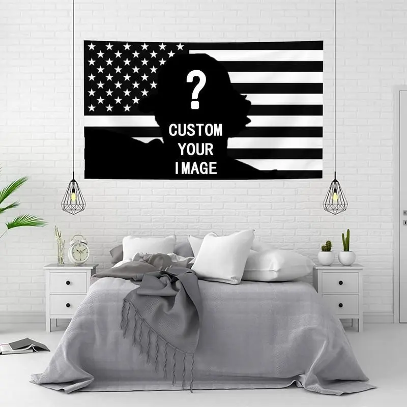 Custom Pink America Flag Personalized Design Funny Tapestry Wall Handing Music Tapestry for Bedroom College Dorm Decor Home Living Room Decorations Cloth Gift Hanging Photo