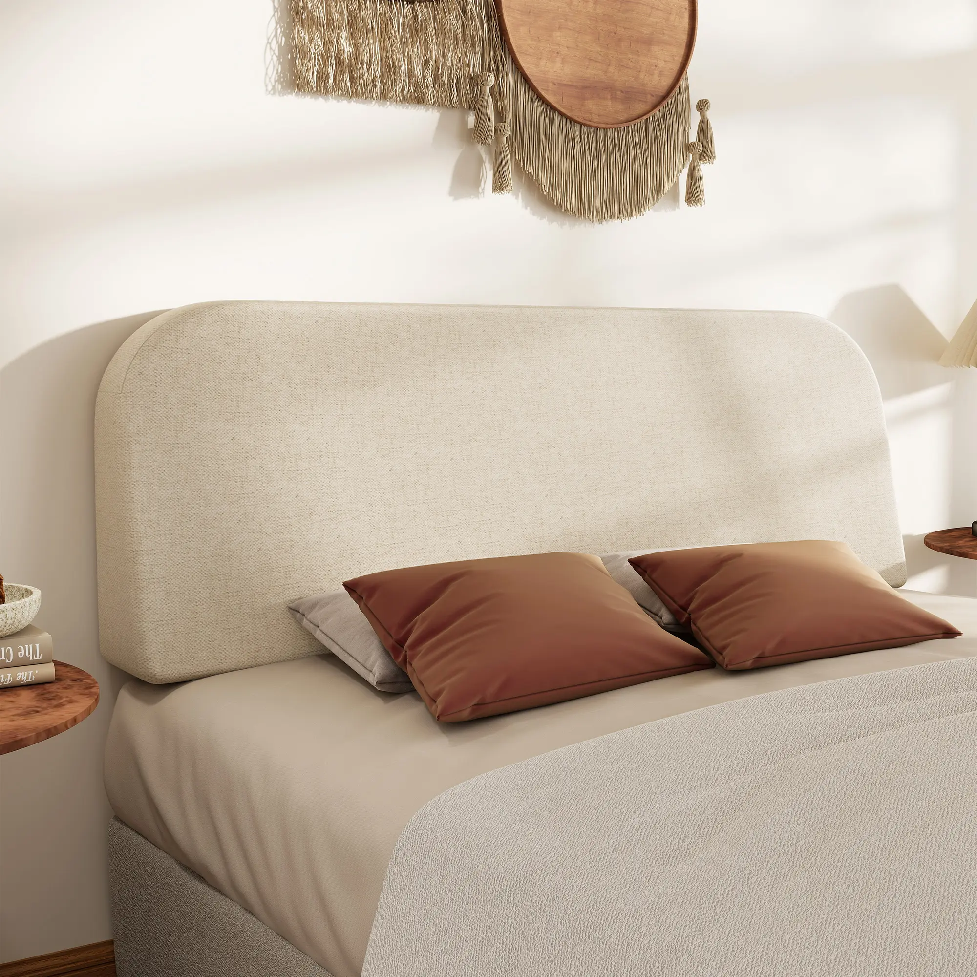 Upholstered Headboard Only-No Assembly,Headboard Only-Compatible with Platform Bed Frames (Twin/Full/Queen/King),Linen Fabric Modern Style Headboard,Height Adjustable and Ergonomic HeadBoard Soft Rich