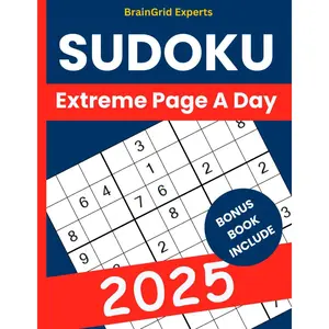 Sudoku 2025 Page A Day Extreme Challenge: 365 Extremely Hard Sudoku Puzzles for Adults – A Large Print Page-A-Day Calendar for the Ultimate 2025 Challenge Paperback – December 5, 2024