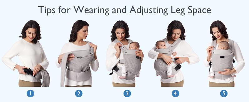 Momcozy Baby Carrier - Ergonomic, Cozy and Lightweight Carrier for 7-44lbs, Effortless to Put On, Ideal for Hands-Free Parenting, Enhanced Lumbar Support, Purehug for Infant to Toddler【B】