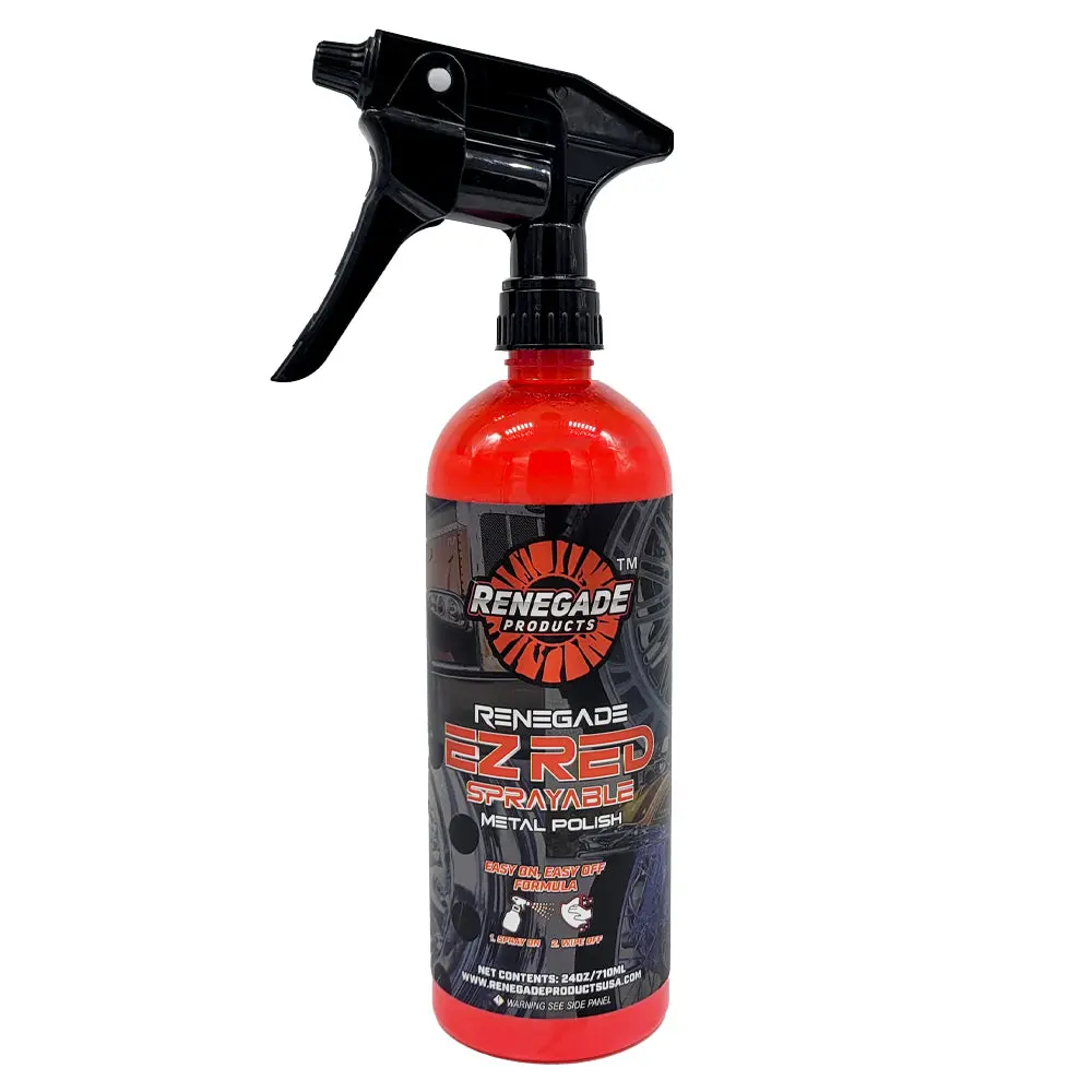 Renegade Products EZ Red Sprayable Metal Polish 24oz – Quick Detail Spray for Aluminum, Wheels, Diamond Plate & Stainless Steel