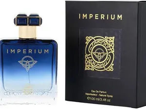 Fragrance World Imperium Eau de Parfum 3.4 oz for Men - Fresh Citrus-Aromatic Scent with Grapefruit Bergamot Apple & Warm Leather-amber Notes