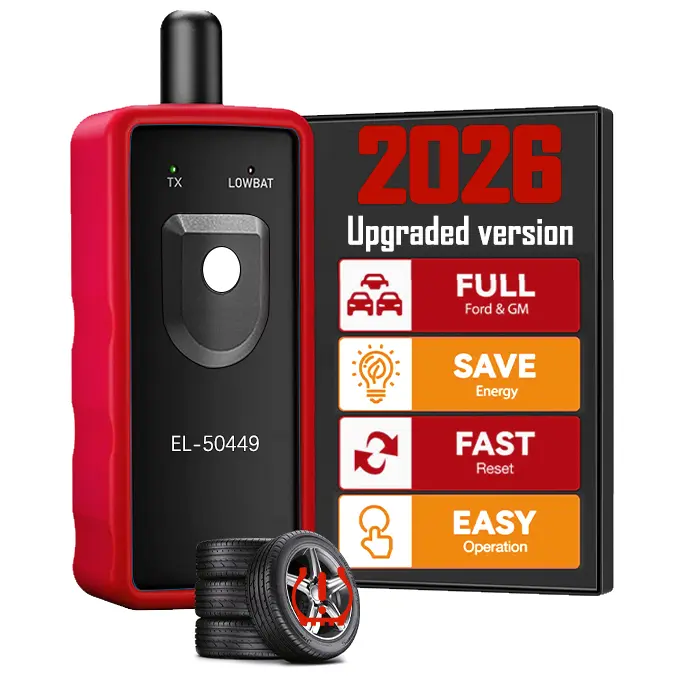 AddToGo [Ford & GM Dual Compatibility] EL-50449 TPMS Relearn Tool for Tire Sensor TPMS Reset Tool Tire Pressure Monitor System Activation Tool OEC-T5 for Ford & GM Buick/Chevy/Cadillac/Lincoln Series Vehicles 2026 Edition (Battery not included)