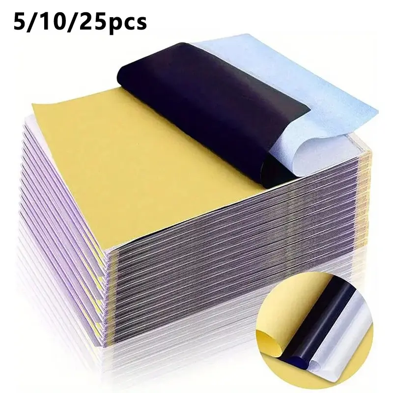5/10/25pcs Multiple Quantities Professional Grade A4 Tattoo Transfer Paper,Quick Transfer, Fast, Suitable for Heat Press Machines, File Folder Packaging