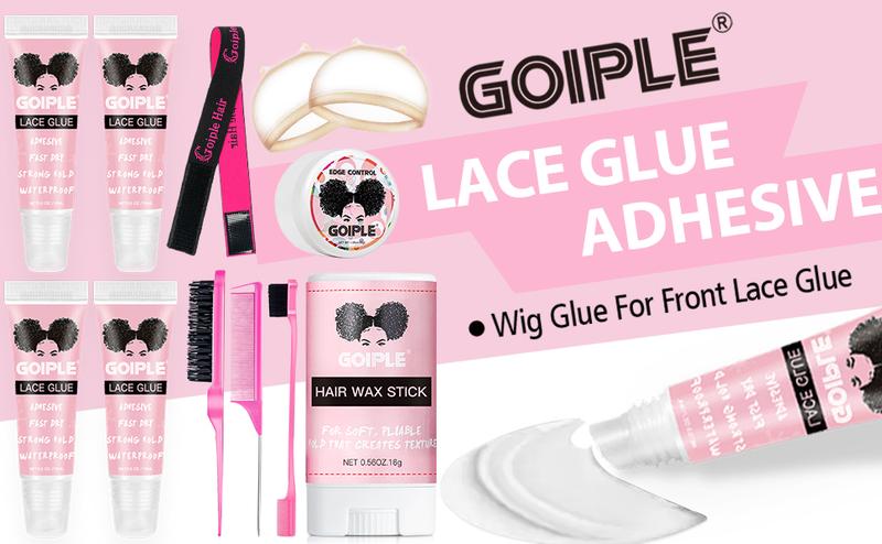 【Valentinesdaygift】Wig Glue Lace Glue for Lace Front Lace Wigs, 0.5 OZ Waterproof Lace Front Wig Glue for Wigs, Strong Hold Transparent Lace Adhesive for Hair
