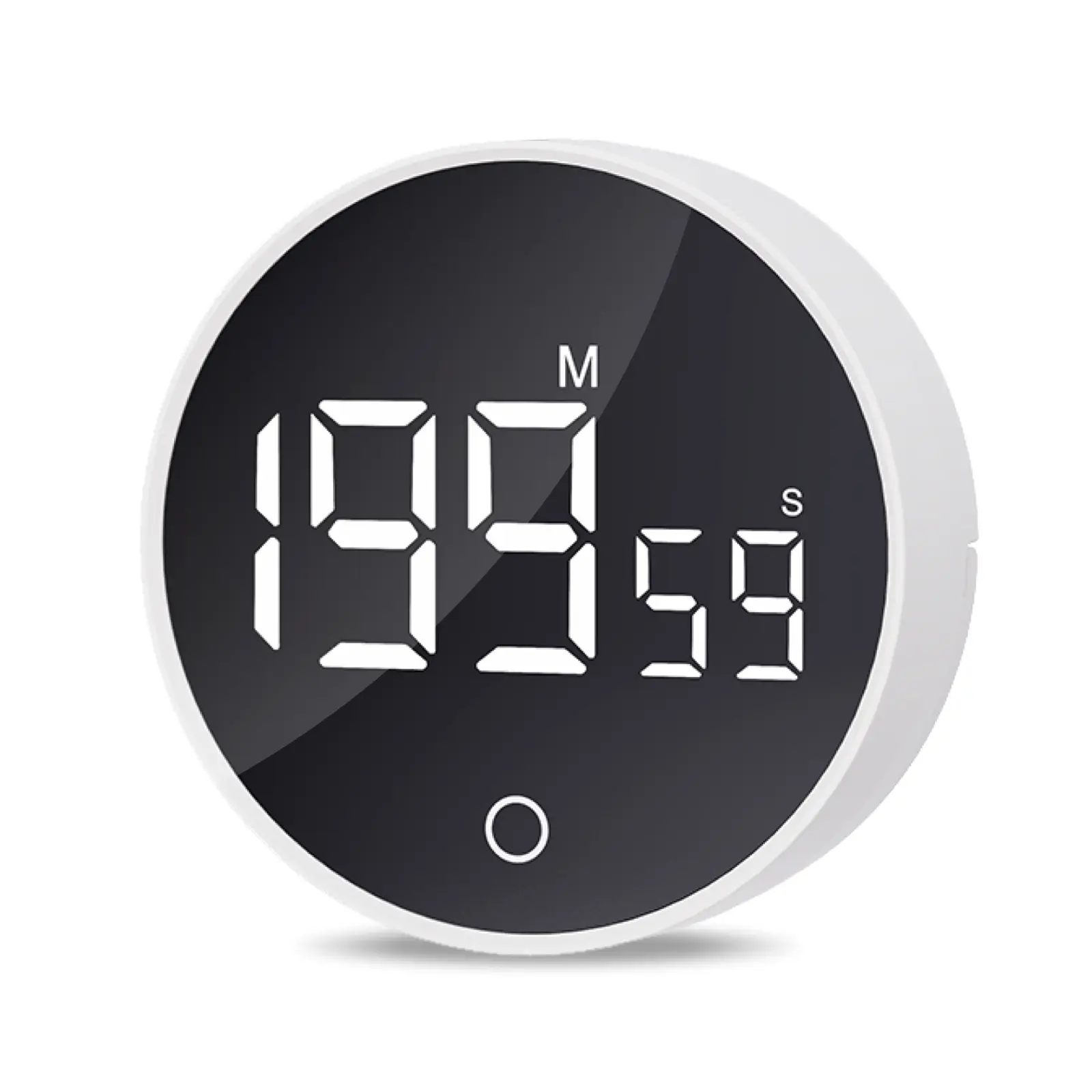 Magnetic LED Rotary Digital Kitchen Timer - Electronic Multifunctional Timer with Rotary Control, Digital Display, Adjustable Brightness, 3 Volume Levels, Loud/Silent Mode for Cooking, Time Management, Adjustable Brightness Timer