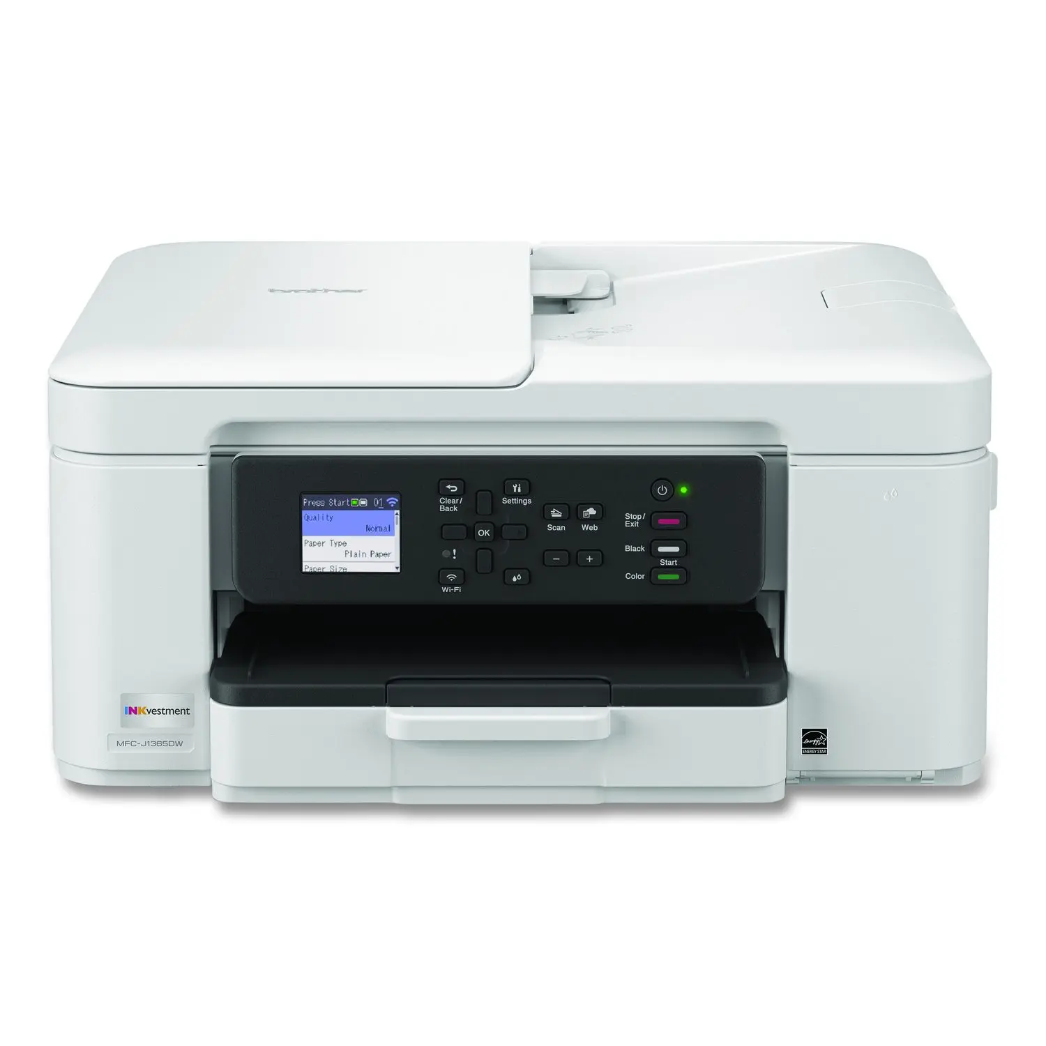 Brother MFCJ1365DW INKvestment 1365 Wireless Color Inkjet AIO Printer