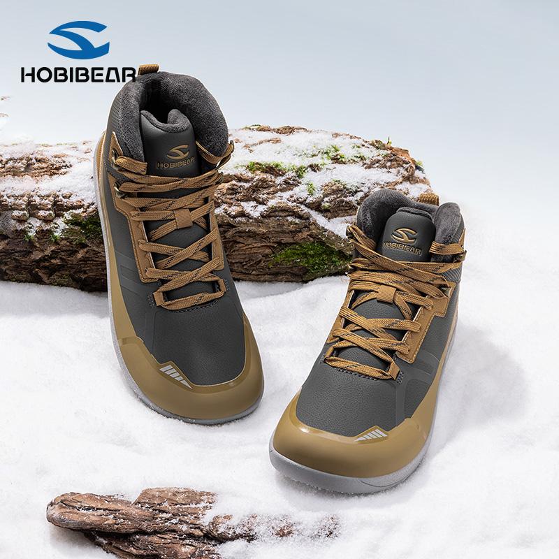 HOBIBEAR Winter Men's Shoes Wide Toe Furry Short Boots Comfortable Casual Outdoor Fashion Sports Shoes