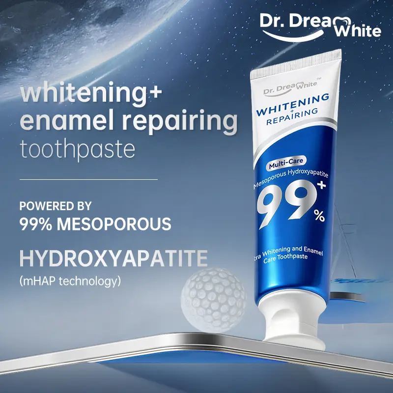 【Clinical Grade】Dr.DreamWhite Mesoporous Hydroxyapatite mHAP Toothpaste | Ultra Whitening  &  Enamel Reparing | Fresh Breath | Cucumber Melon & White Tea Flavor | 5.29oz