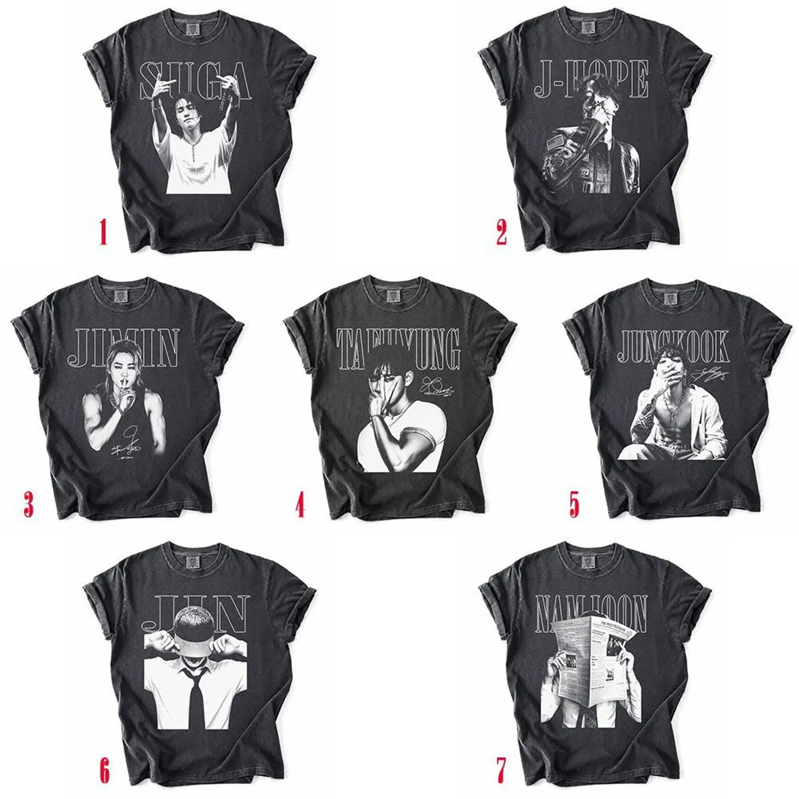 Comfort Colors Custom Kpop Boy Band Shirt, Vintage Style World Tour Graphic Tee, Gift for Fans