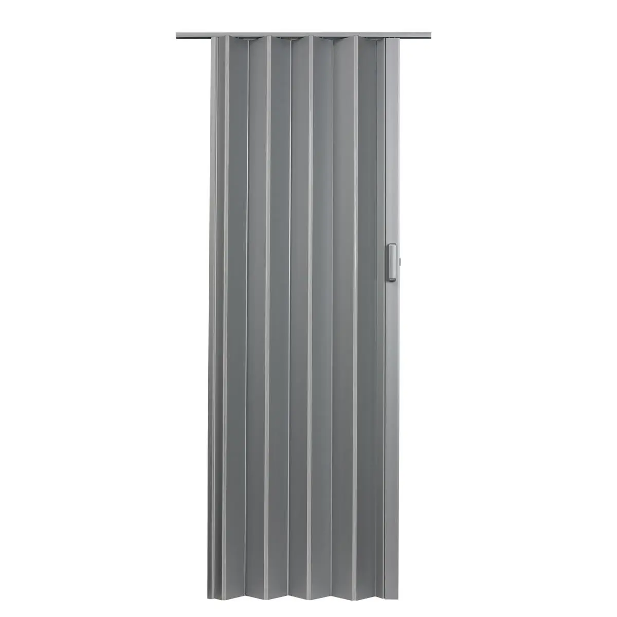 212 MAIN Elite Vinyl Spacesaving Scratch-Resist Accordion Closet Door, 48x96 in Satin Silver, Includes Track, Silver Doors for Home Improvement