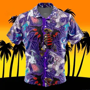 2026 Chibi Dragon For Men And Women In Summer Vacation Button Up Hawaiian Shirt, anime hawaiian shirt, aloha shirt, Gift for Him Her, #tiktokfashion #outfitinspo #summervibes