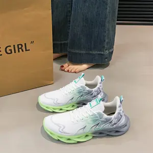 Lightweight & Breathable Men's Running Shoes with Gradient Color Design |         Anti-Slip EVA Sole & Cushioned Comfort - Summer Casual Sneakers for Walking, Jogging, Casual Attire, Vibrant Shoe Design |         Fabric Upper Footwear