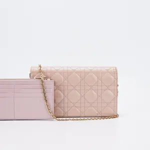 Pre-owned Dior Patent Crossbody Bags Pink 3 in 1 Chain Wallet BGP214084