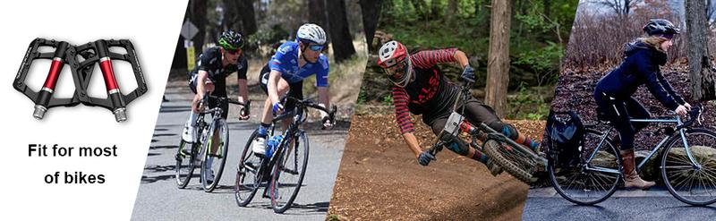 ROCKBROS MTB Pedals Platform Bike Pedal Aluminum 9/16" Bike Pedal Non-Slip Lightweight Flat Pedals for BMX Road Mountain Bikes ROCKBROS MTB Pedals Platform Bike Pedal Aluminum 9/16" Bike Pedal Non-Slip Lightweight Flat Pedals for BMX Road Mountain Bikes