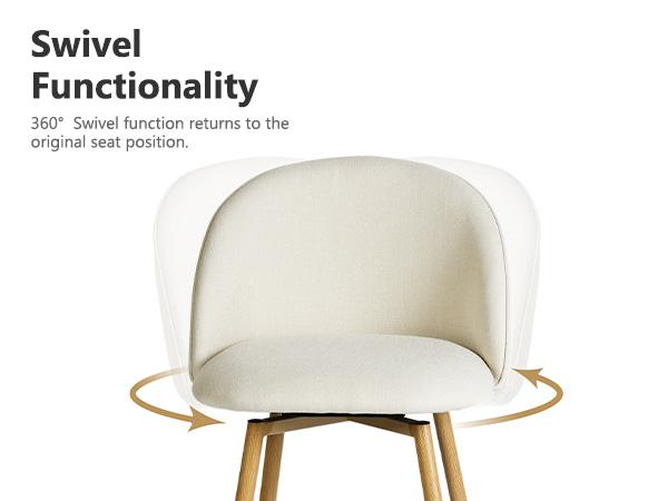 【Christmas Sale】Homy Casa Bar Stools Set of 2, 26" Swivel Counter Height Modern Upholstery Barstools for Kitchen Dining Home Minimalist Ergonomic Durable Design Sturdy Polyester Furniture Seater