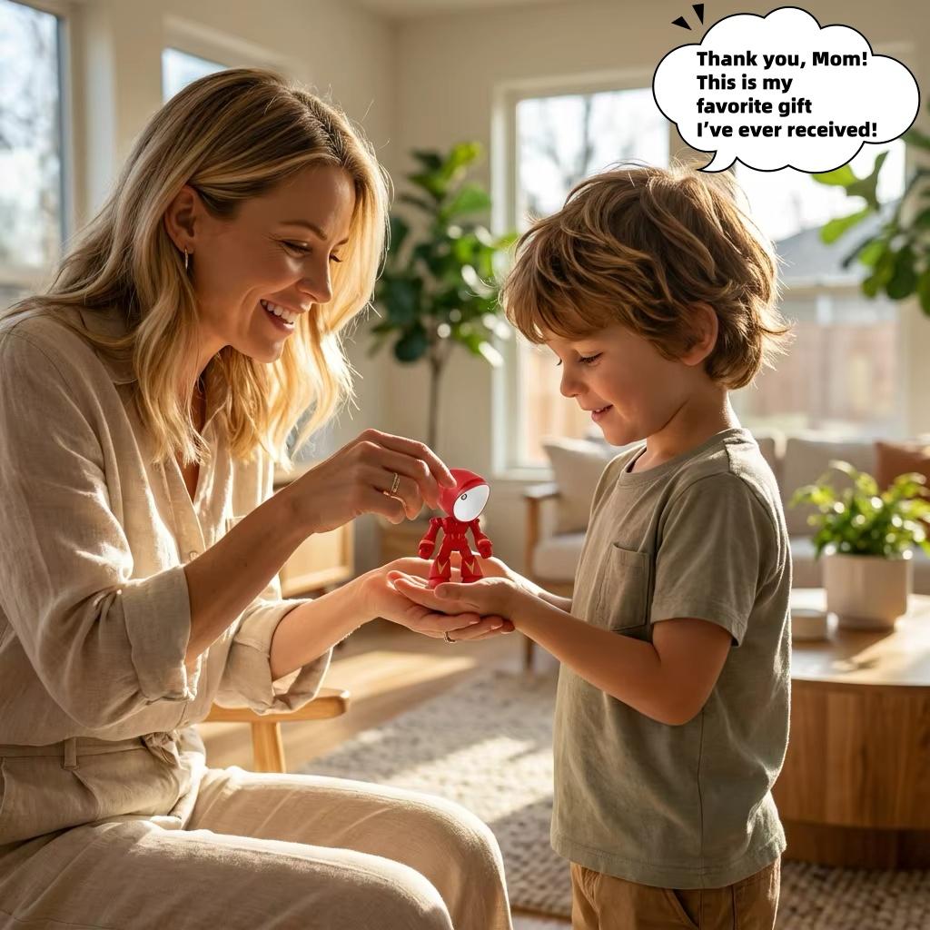 LED Mini Robot Night Light with Magnetic Base, Cute Cartoon Design Companion Table Lamp for Kids, Creates a Cozy Bedroom Atmosphere, Perfect as a Birthday Gift, Valentine’s Classroom Gift, or a Unique Gift for Children.Valentine's Day gift