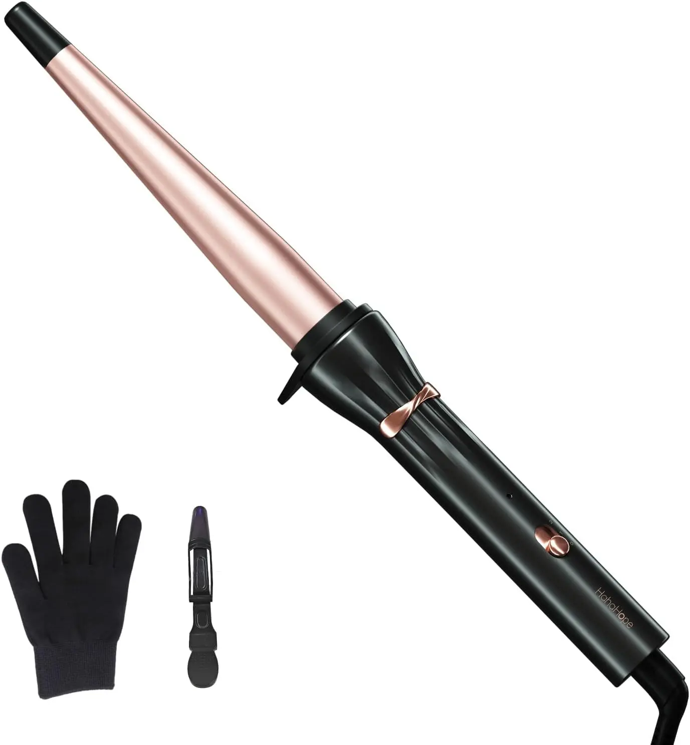 HAHAHOPE Tapered Wand, 0.5-1 Inch Extra Long Barrel Heated Curler for Bouncy Curls & Wavy Hair Styling - Salon-Quality Beauty Products for Long Hair, Curling Iron Styler, Frizz, Youth, Fast Heat Curler, Curly Hair tiktokshopbacktoschool