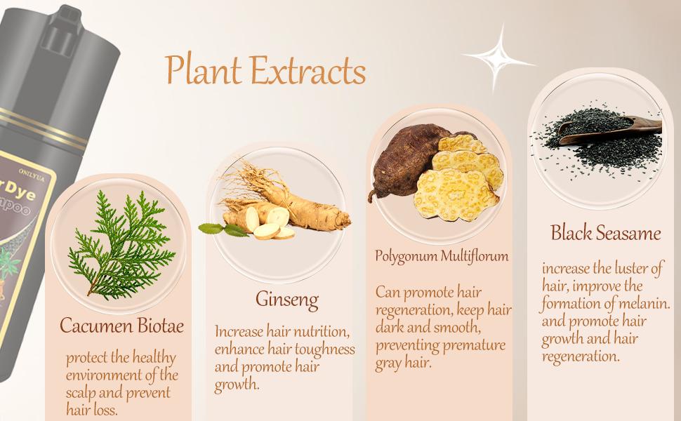 Dark Wine Red Hair Dye Shampoo 3-in-1, Instant Grey Coverage & Long-Lasting Color, Natural Herbal Formula, Nourishing & Easy to Use, Champu Para Canas for Men & Women, 500ml Haircare