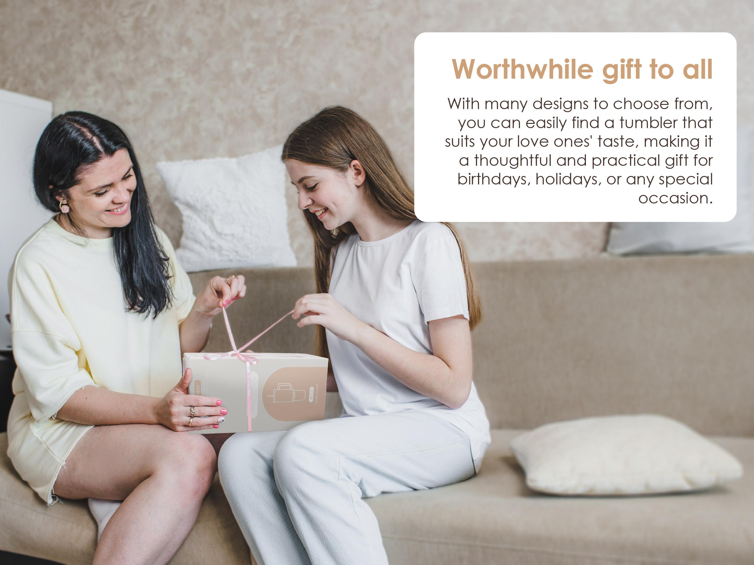 SANDJEST Stainless Steel 40oz Tumbler with Handle & Straw, Reusable Large Capacity Thermos Cup, Hot Cold Insulation, Office Home Spring Mother's Day Gift SANDJEST Stainless Steel 40oz Tumbler with Handle & Straw, Reusable Large Capacity Thermos Cup, Hot Cold Insulation, Office Home Spring Mother's Day Gift