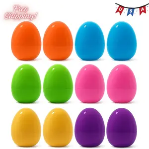 12 Pack Large Easter Eggs – 3.74'' Bright Plastic Fillable for Easter Egg Hunt