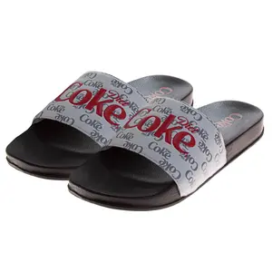 CocaCola COKE Logo Casual Slides for Men  QuickDry Comfortable Beach Pool Athletic Sandals (Adult)