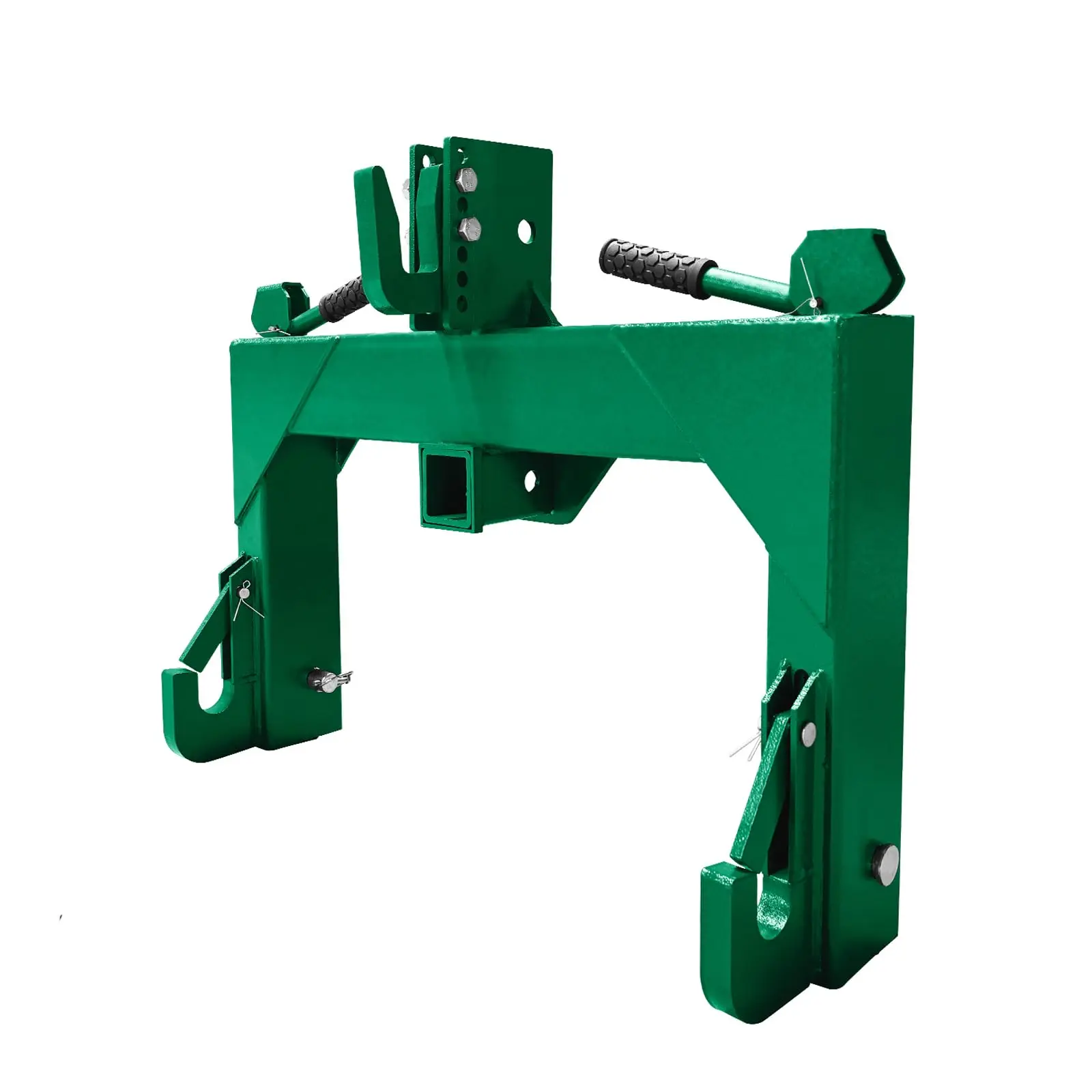 Garvee 3 Point Quick Hitch for Tractor, Category 1 with 2" Receiver, 3000LBS Lift Capacity, No Bushing Required for Easy Attachment Change, 5 Level Adjustable Hitch with Reinforcing Ribs