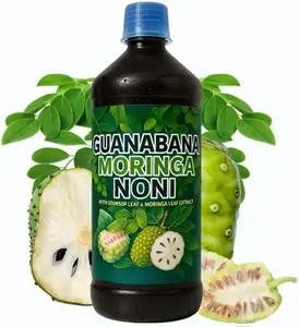 975ML Soursop Graviola Bitters Liquid Jugo De Guanabana with Moringa and Noni Extract for Digestive Health Support and Immune System Boost Hoja De Guanabana Leaf Tonic 33Fl oz Healthcare Dietary