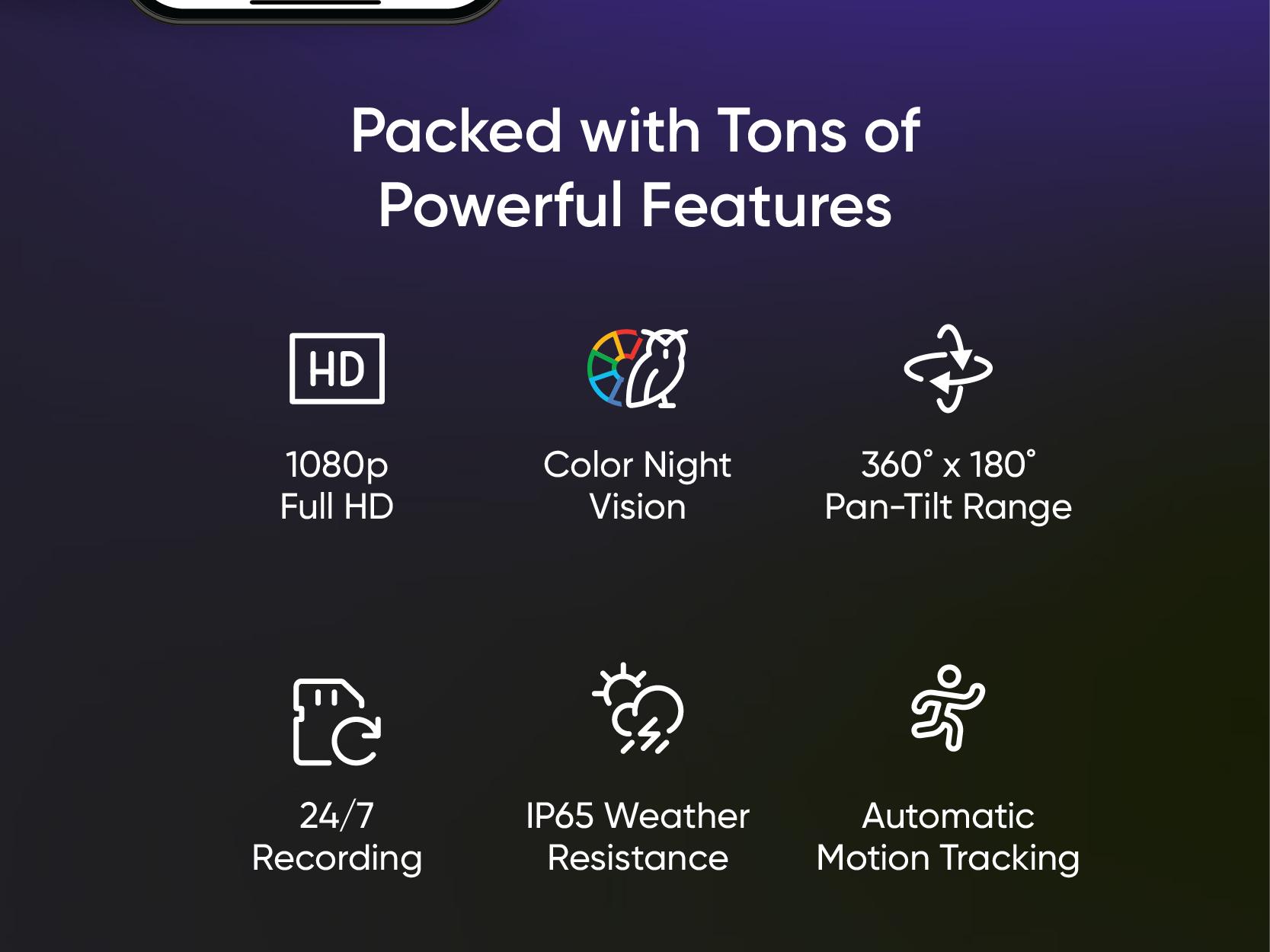 Wyze Cam Pan v3 — #1 Security Camera on TikTok! Wired, Indoor/Outdoor Pan Tilt Zoom (PTZ) w/ 360 Degree Motion Tracking, Color Night Vision, HD, WiFi