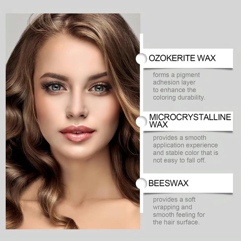 Hair Color Stick,Safe Convenient Comb Hair Dye Cream,Black Portable Hair Colouring,2-in-1 Color Correction Stick with Comb to Cover Gray and White Hair(three color, Black&BROWNISH BLACK &COFFEE COLOR)