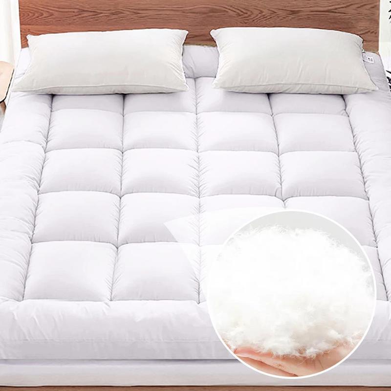 Premium Comfort Mattress Topper Soft Down Alternative Fill Deep Pocket Mattress Pad for Enhanced Sleep Quality and Durable Construction