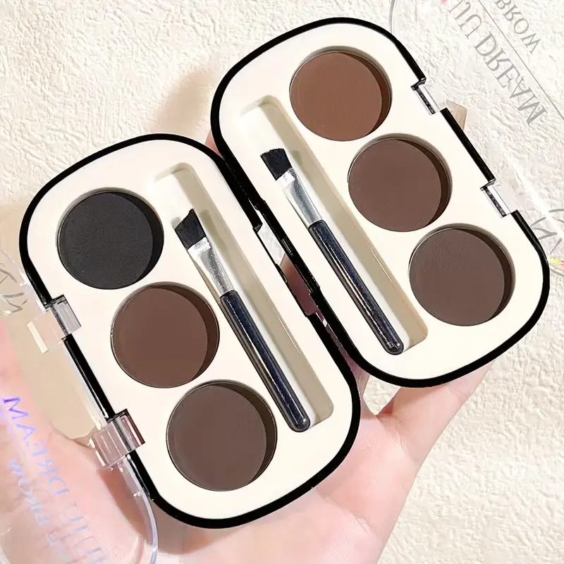 MAGIGIRL 3-Color Eyebrow Powder Kit - Waterproof, Long-Lasting Palette for Eyebrow Shaping and Precisely Sculpted Brows, For All Skin Types, Eyebrow Shape Eyebrow Set Makeup Matte Blend Smooth