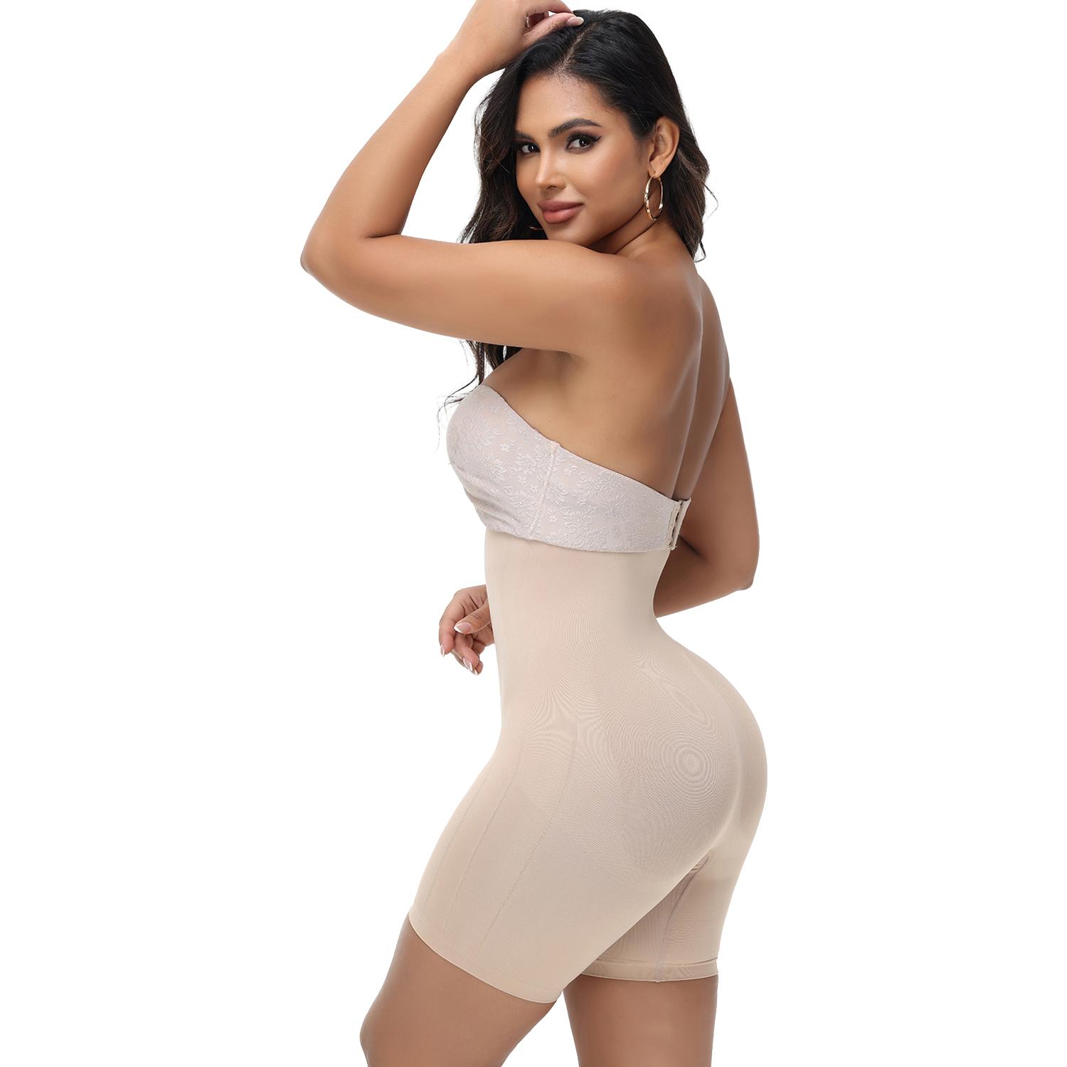 SHAPSHE Seamless Shapewear Tummy Control Butt Lifting Shorts Fajas Colombianas with Removable Straps for Women