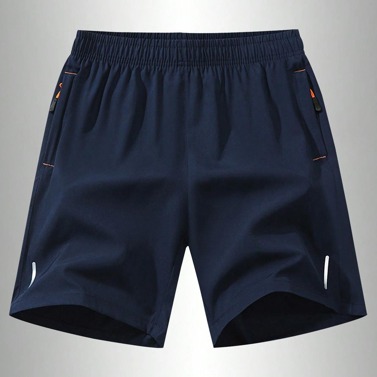 Men's Ultra-Lightweight Running Shorts - Quick Dry Breathable Thin Fabric for Summer Sports Solid Color Textured Wrinkle Resistant Reflective Strips Gym Sport Menswear Beige Plain