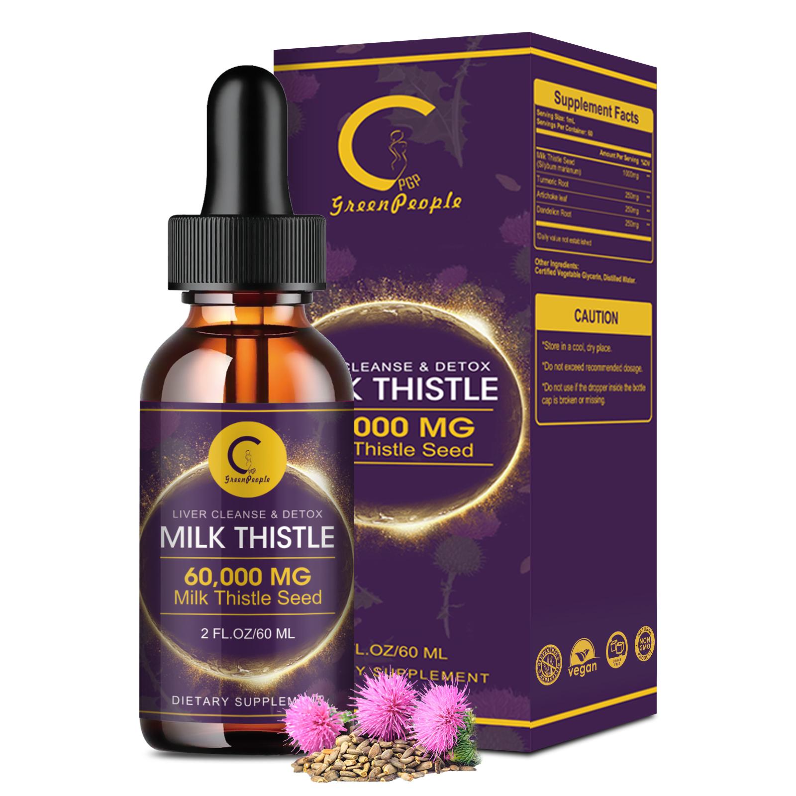 Milk Thistle Liquid for Liver Cleanse Detox & Repair with Dandelion Root, Artichoke & Turmeric for Liver Support and Immune Health Vitamin Healthcare