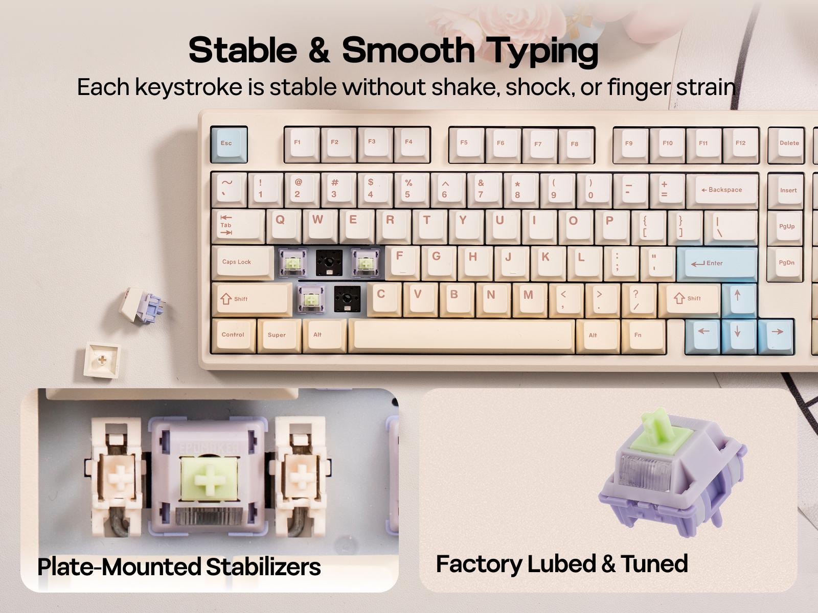 EPOMAKER Galaxy100 Lite Gasket Wireless Mechanical Gaming QMK/VIA Keyboard with Numpad 1800 Aluminum Tri-Mode USB-C/BT5.0/2.4Ghz South-facing RGB BacklitHot Swappable Custom keyboards for gaming creamy keyboard TikTokShopSpringGlowUp