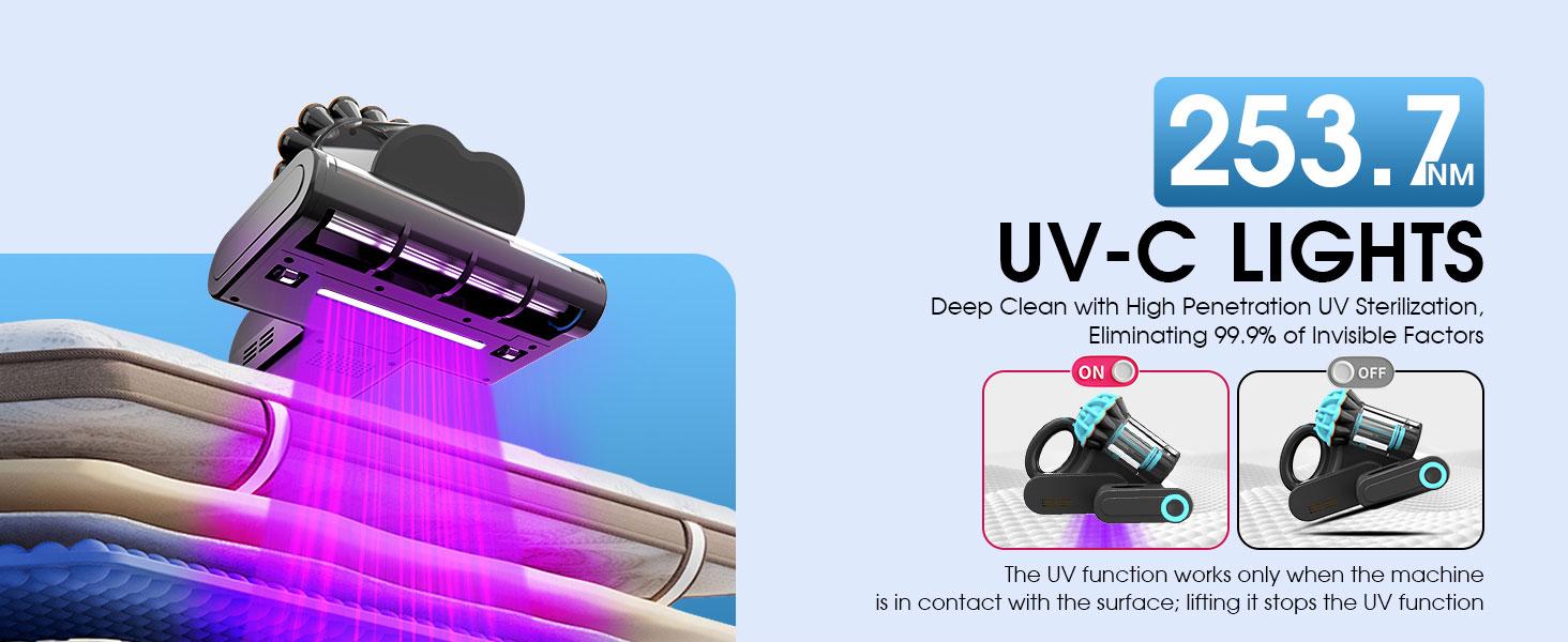 Belife M8 Mattress Vacuum Cleaner, Anti-allergen Dust Mite Bed Vacuum Cleaner with Safe UV Function & Hot Air & High Heating, 550W 18Kpa Powerful Suction Double-Cup Handheld Vacuum for Bed, Couch, Sofa, Corded Belife M8 Mattress Vacuum Cleaner, Anti-allergen Dust Mite Bed Vacuum Cleaner with Safe UV Function & Hot Air & High Heating, 550W 18Kpa Powerful Suction Double-Cup Handheld Vacuum for Bed, Couch, Sofa, Corded