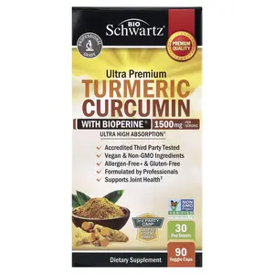 BioSchwartz Ultra Premium Turmeric Curcumin With Bioperine®, 90 Veggie Caps
