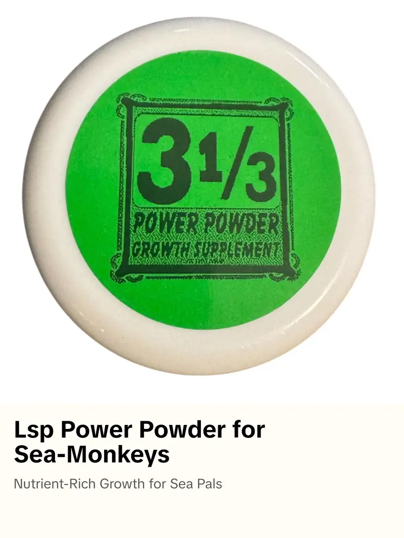 LSP Power Powder Growth Supplement for Sea-Monkeys & Brine Shrimp Tanks Little Sea Pals Aquarium Animal Vitamin
