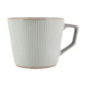 NEOFLAM Odense Atelier Ceramic Coffee Mug Cup - 12oz Coral Grey, Modern Minimalist Design, Dishwasher Safe