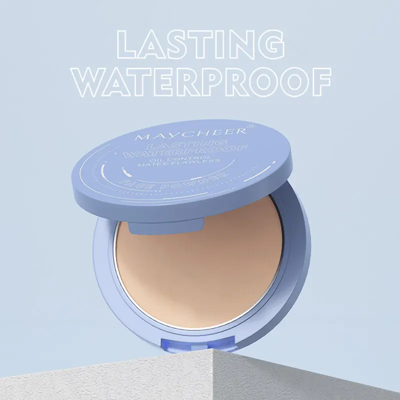 Long-Lasting Oil-Control Powder Foundation, Waterproof and Sweatproof Lightweight Matte Pressed Powder, Breathable Makeup Setting Powder, Face Powder, Matte Makeup Finish
