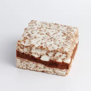 Cocoa Crispy Crispycake - Ultra Soft Squishy Decadent Chocolatey Giant Rice Crispy Treat 3.5 x 3.5 Inches
